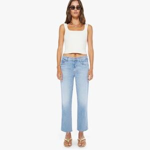 MOTHER Denim The Rambler Zip Ankle Fray